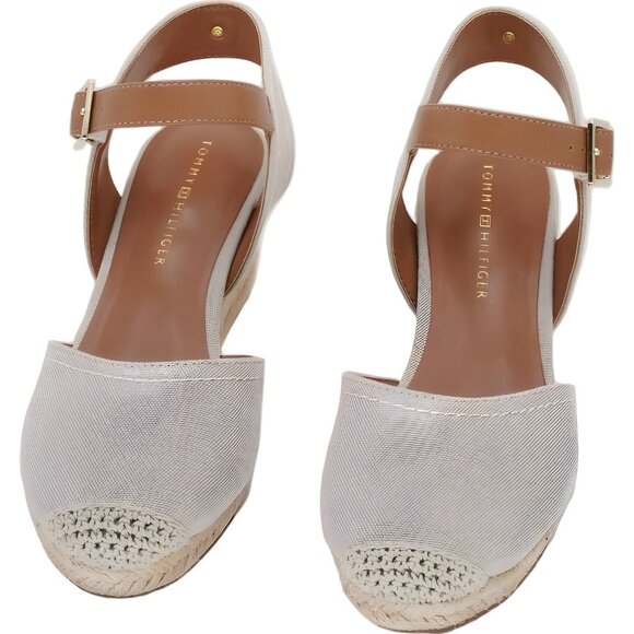 Tommy Hilfiger Nilsa Espadrille Wedge Sandals Light Natural Women US 7M - Picture 5 of 6